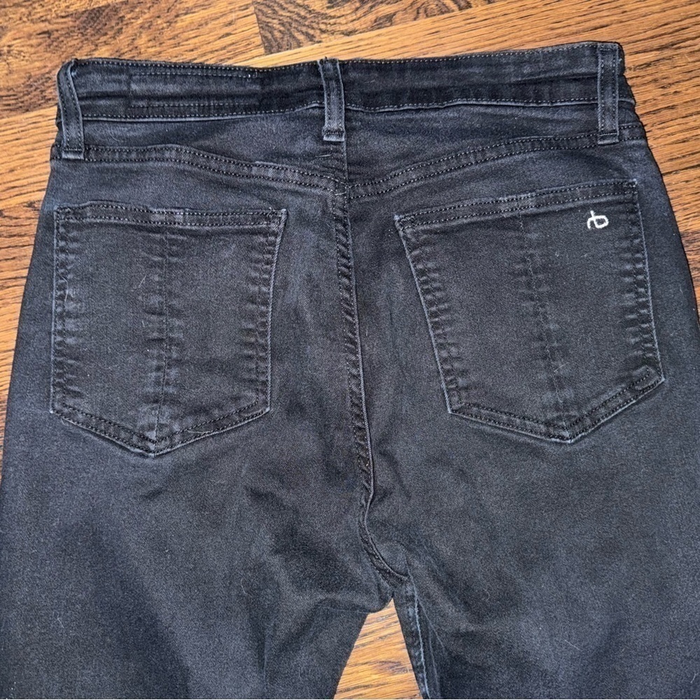 Rag & Bone High Rise Nina Skinny Jeans in No Fade Black - Picture 10 of 12